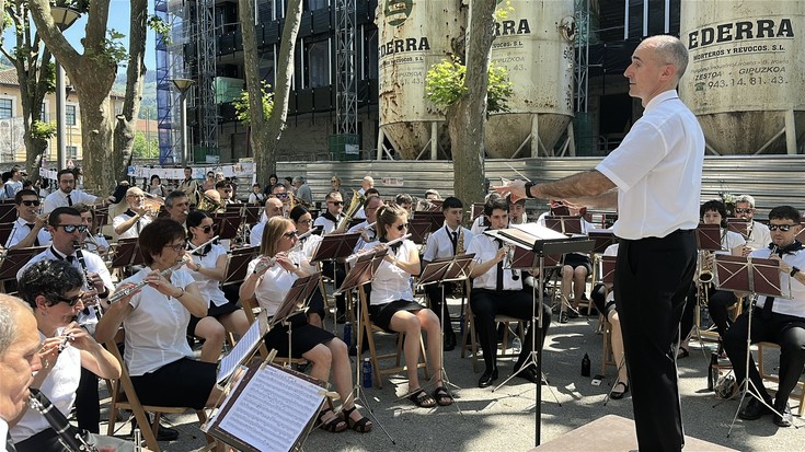 Bergarako musika bandaren kontzertua, argazkitan