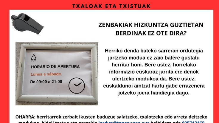 ORDUTEGIAK EUSKARAZ EZBERDINAK AL DIRA?