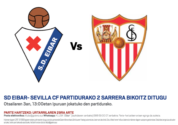 Eibar-Sevilla Goiena Klubean