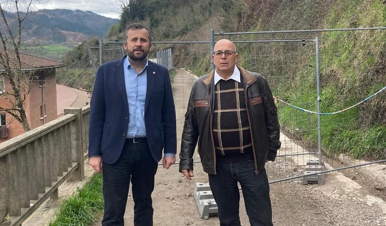 Bergarako PSE-EE "kezkatuta" Boluko lur-jausia egonkortzeko lanen atzerapenagatik