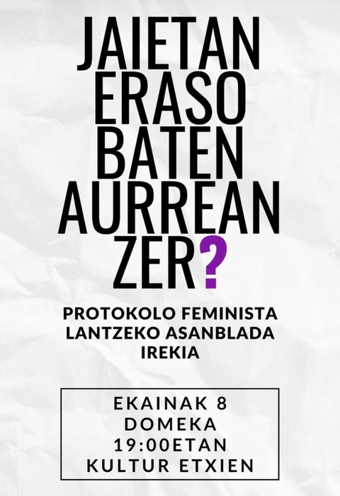 Protokolo feminista lantzeko asanblada irekia
