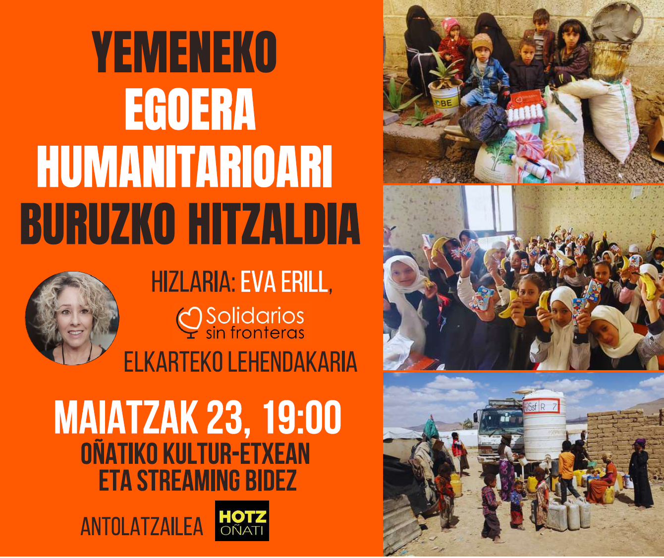 Yemen-eko egoera humanitarioari buruzko hitzaldia