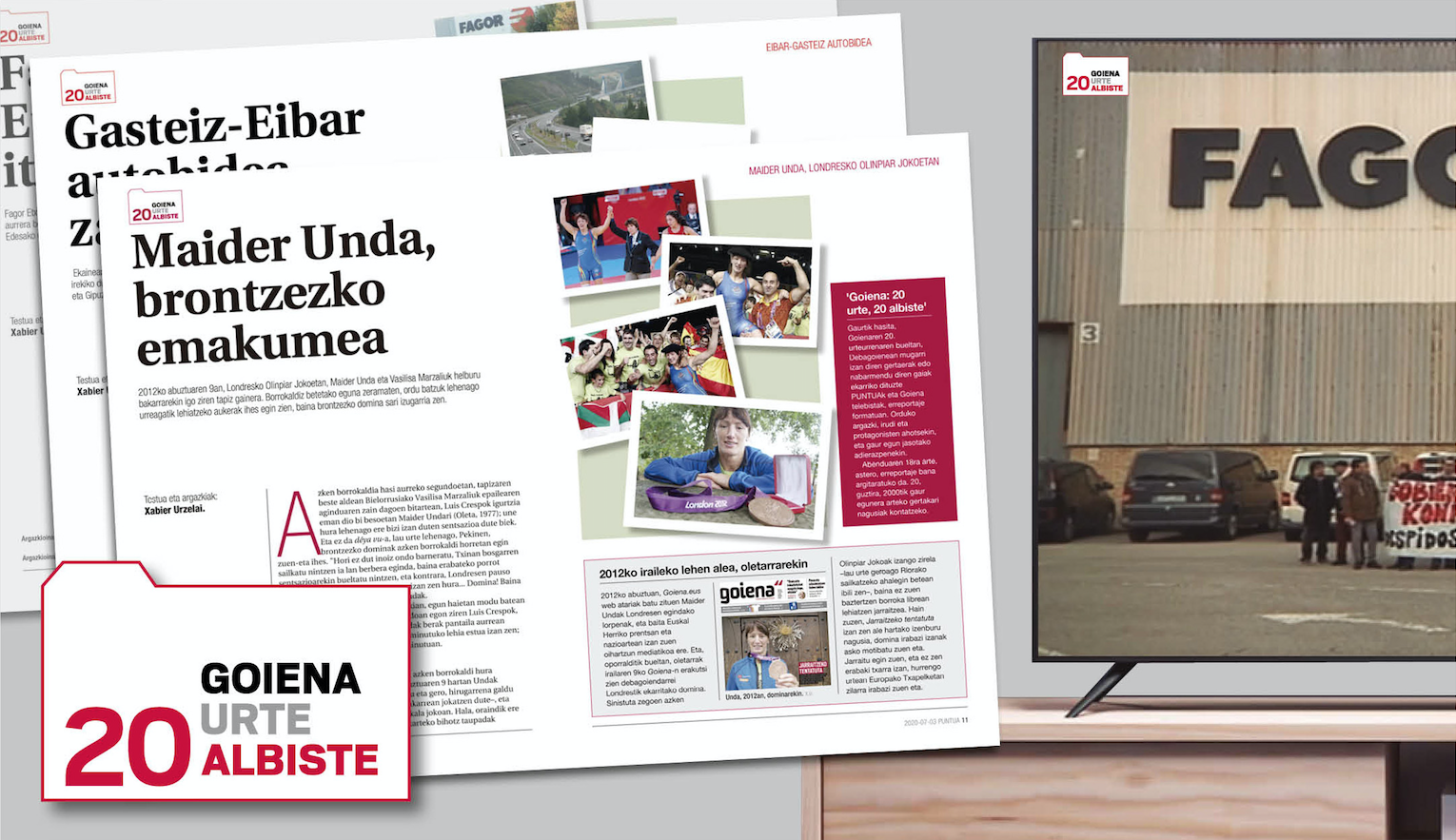20 urteotako gertakari nagusiak, 20 albistetan