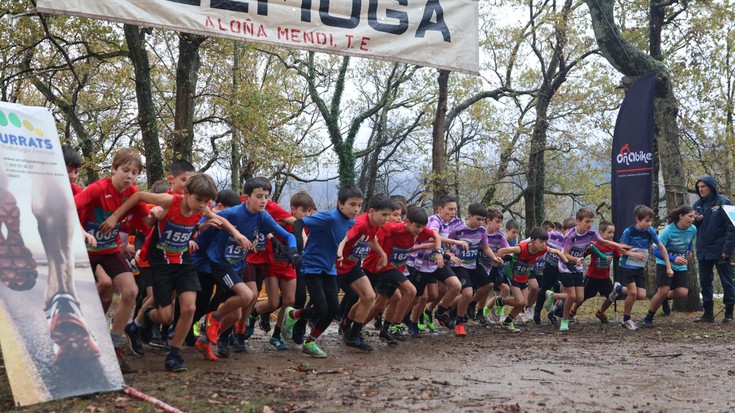Eskolarteko San Martin krosa ospatu dute bigarrenez, Oñatin