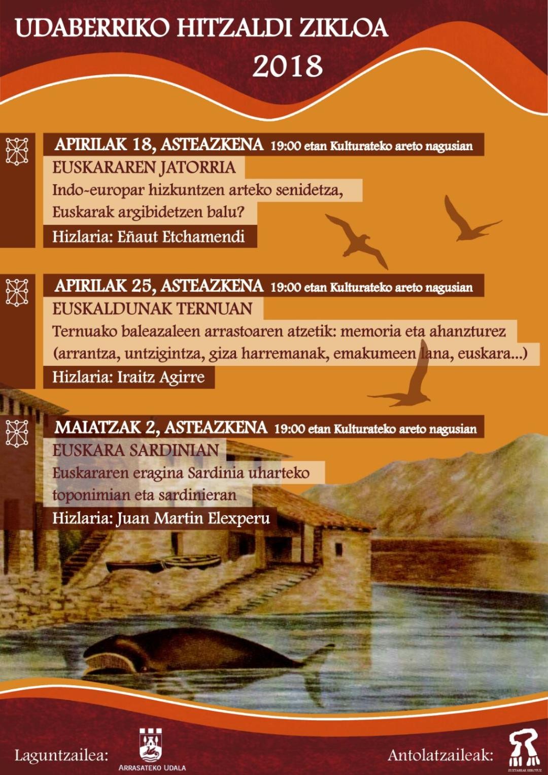 Zuztarrak Errotuz-en hitzaldi zikloa eguaztenean hasiko da