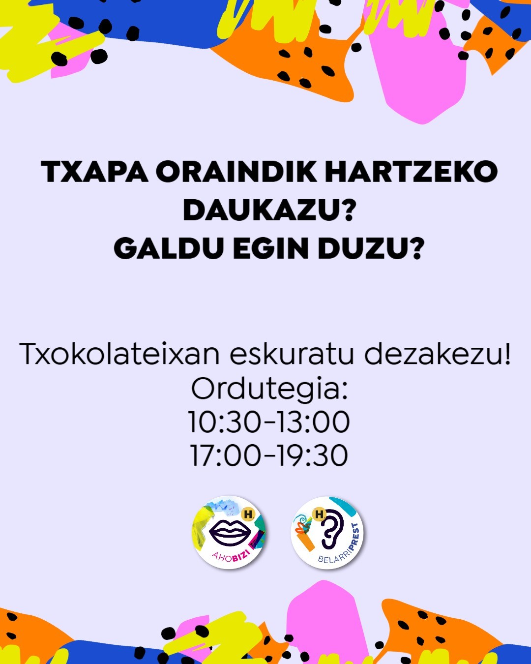 Jaso zure txapa Txokolateixan!