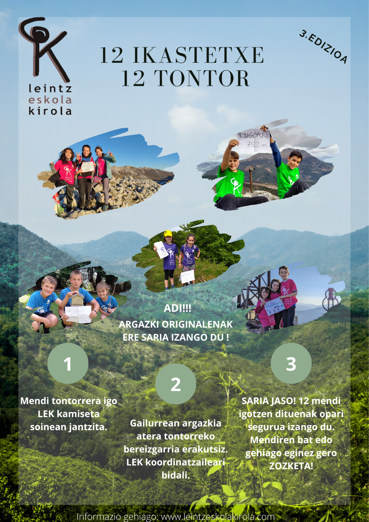 BADATOR LEK-EKO “12 IKASTETXE 12 TONTOR EKIMENAREN 3. EDIZIOA!