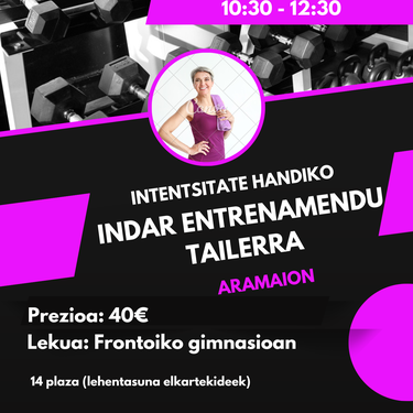 Intentsitate handiko indar entrenamendu tailerra