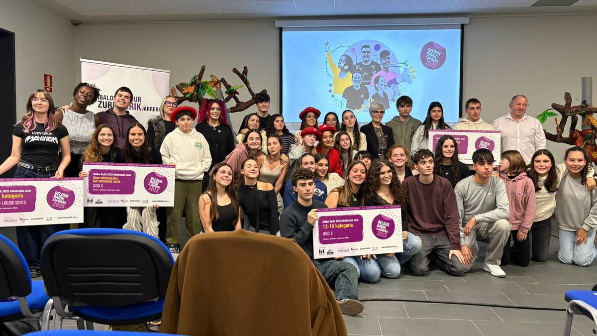 Oñati Institutuko ikasleen lana saritu dute Beldur Barik lehiaketan