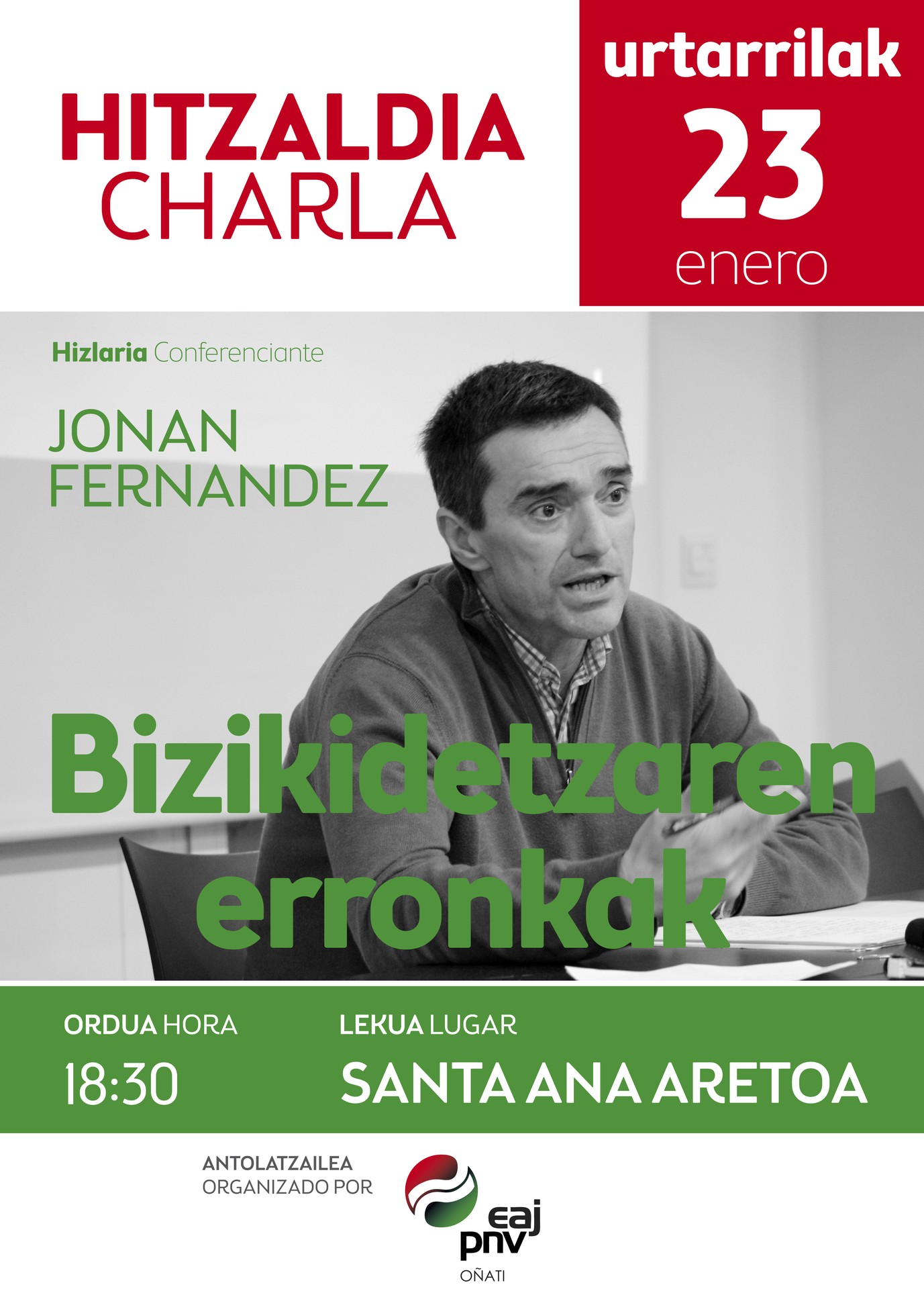 Jonan Fernandezen hitzaldia: "Bizikidetzaren erronka"