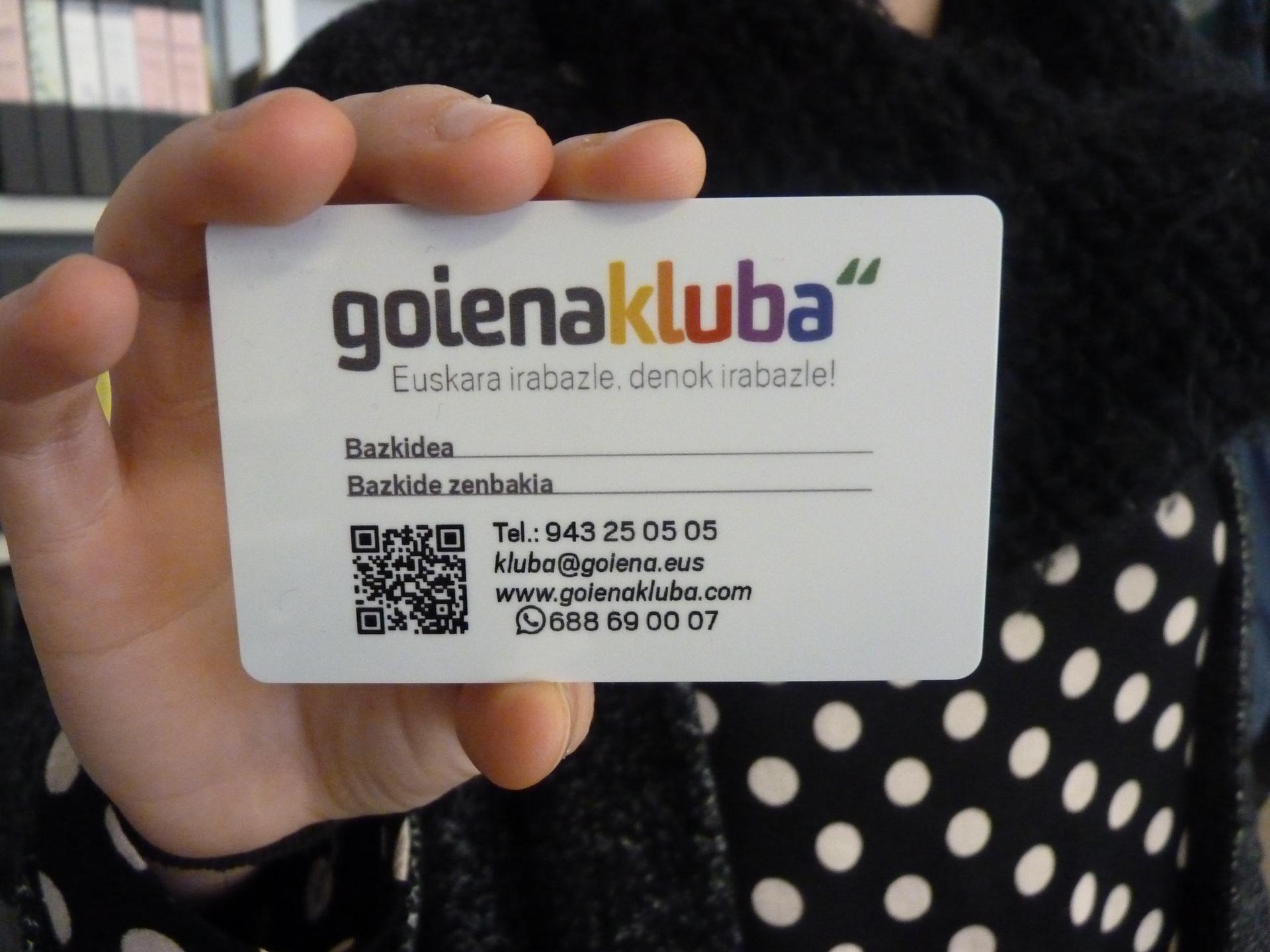 Goiena Klubeko behin betiko txartelak laster jasoko dituzte bazkideek