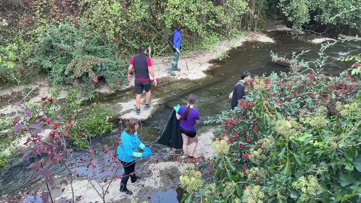 Zaborra kenduta, garbiago geratu dira Debagoieneko errekak