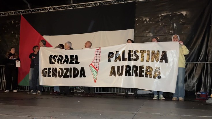 Palestinaren aldeko aldarriak ozen entzun dira Arrasaten