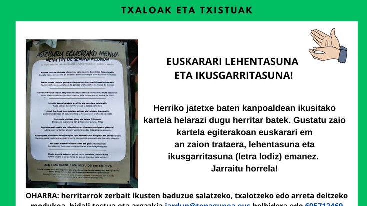 EUSKARARI LEHENTASUNA ETA ERAKARGARRITASUNA!!
