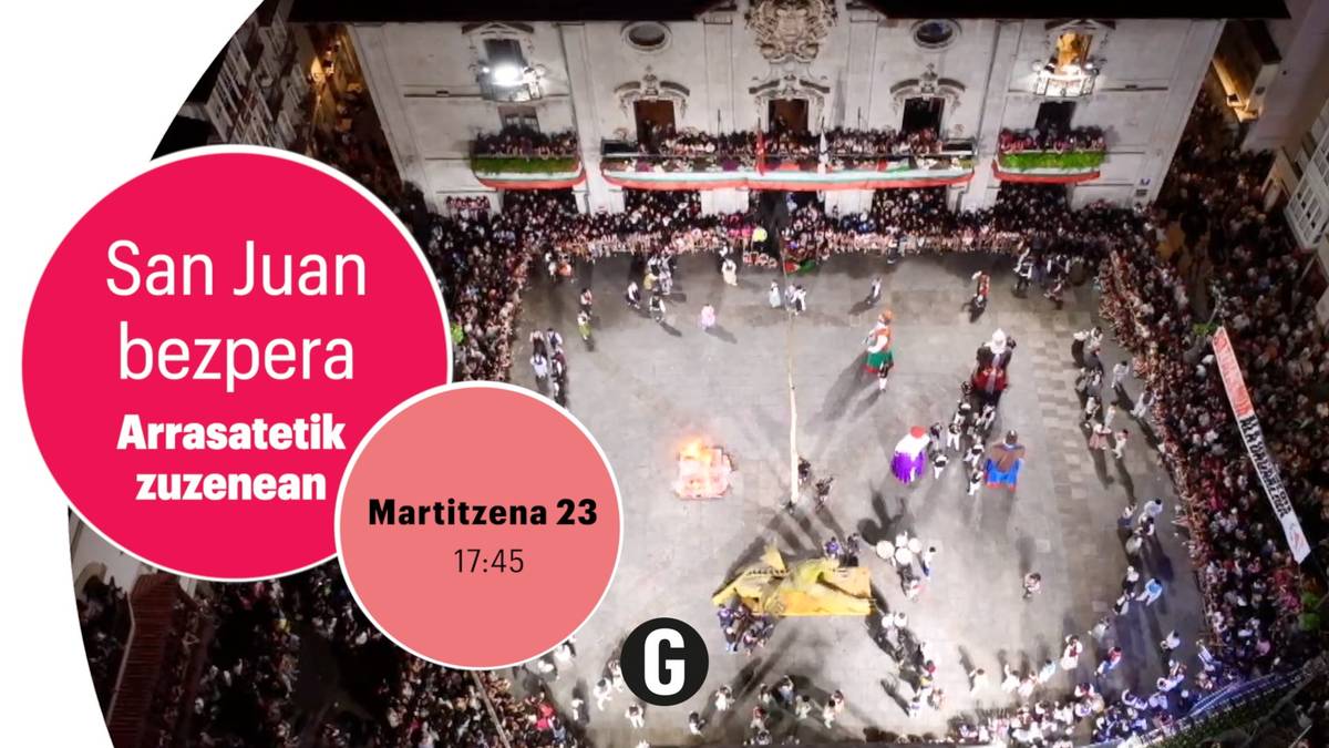 San Juan bezperako ekitaldiak Arrasatetik