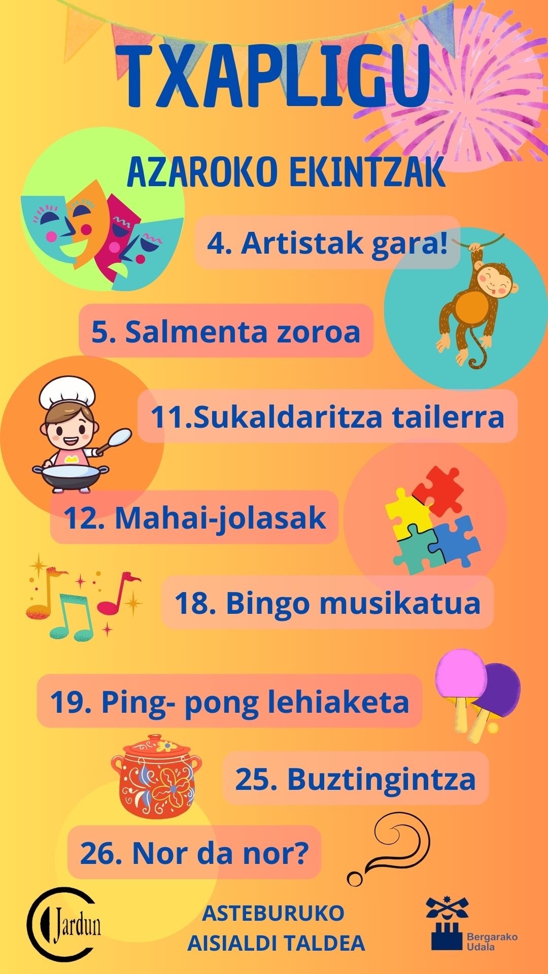 TXAPLIGU AZAROKO EKINTZAK