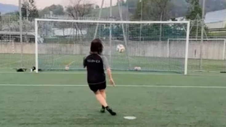Tolosa CFko futbolariak abilezia jokoan
