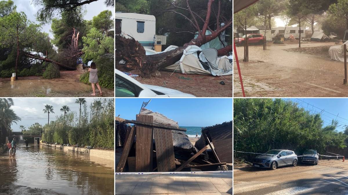 Tarragonako euri eta txingor denboraleen lekuko izan dira hainbat debagoiendar