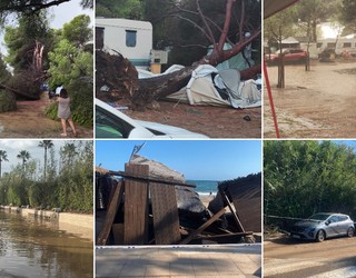 Tarragonako euri eta txingor denboraleen lekuko izan dira hainbat debagoiendar