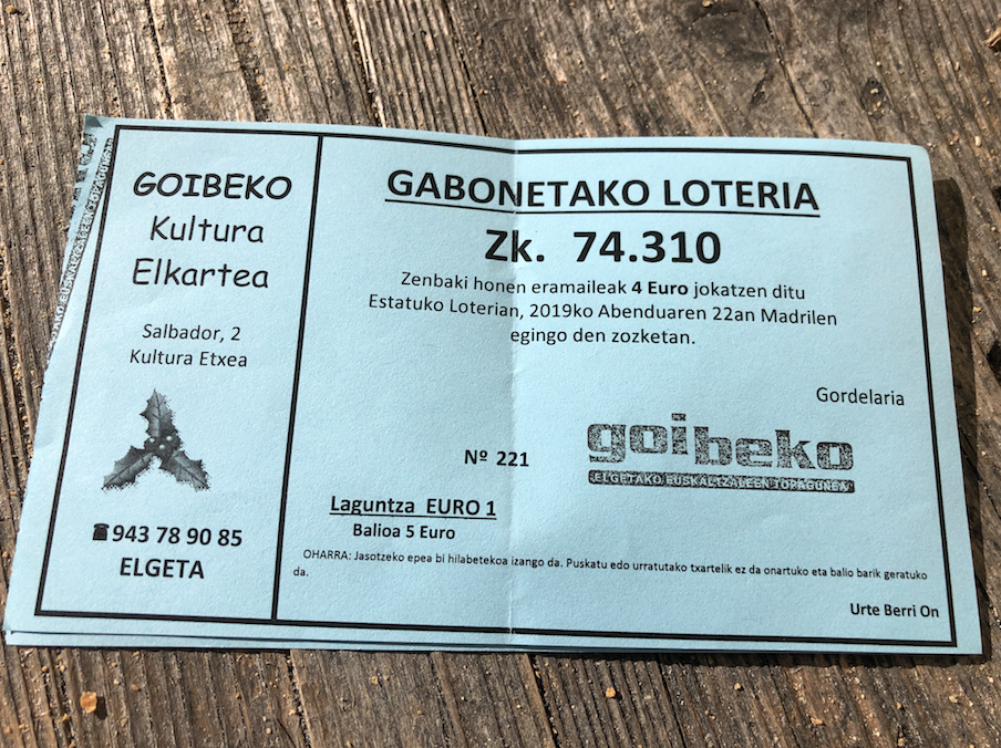 Goibekok urtarrilaren 2an, 3an, 4an egingo ditu Gabonetako loteriari egokitutako itzulketak
