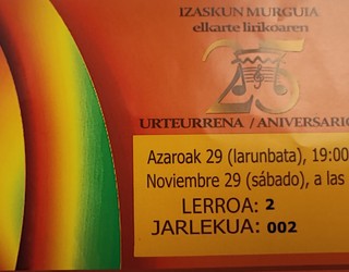 Zarzuelarako sarrerak ditugu