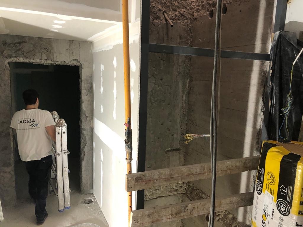 Igogailua jartzeko Olarango obra, eginda