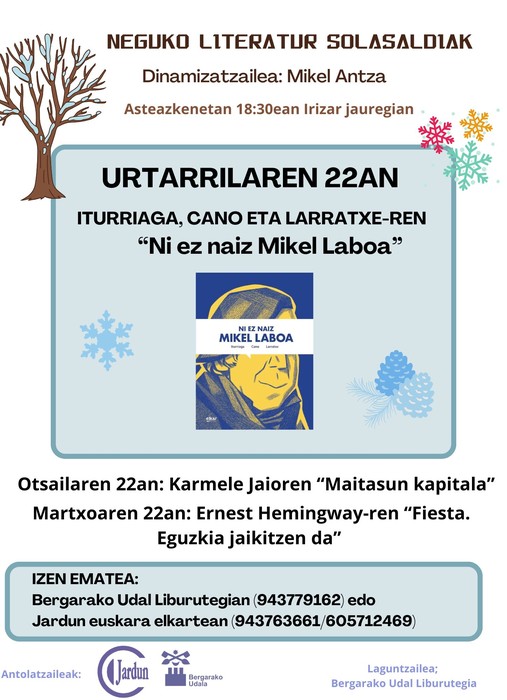 NEGUKO LITERATUR SOLASALDIAK MARTXAN!