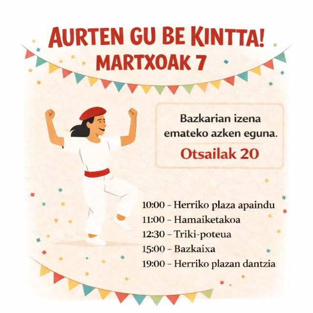 'Aurten gu be kintta!' ospakizuna