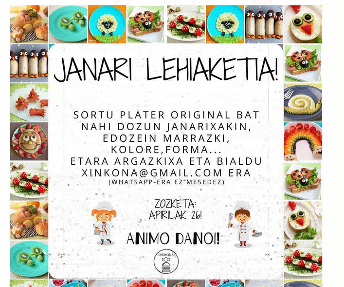 Gaztetxoendako janari lehiaketa koloretsua abian da