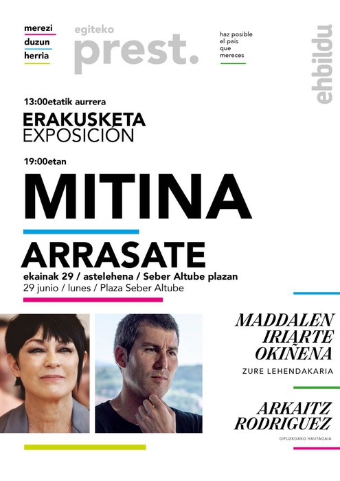 Maddalen Iriarteren eta Arkaitz Rodriguezen hauteskunde ekitaldia