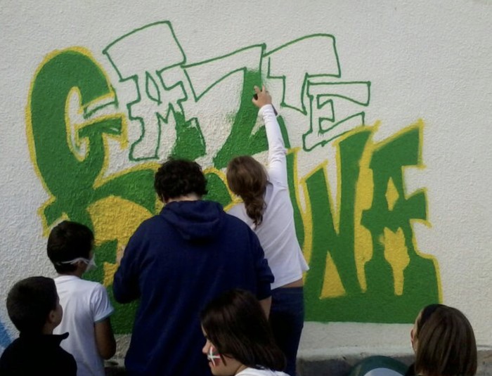 Grafiti tailerra eta seiko saskibaloi txapelketa