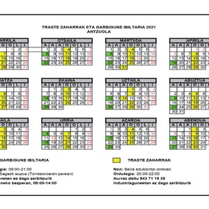 Antzuolako zabor egutegia