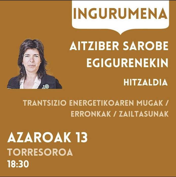 Trantsizio energetikoari buruzko hitzaldia