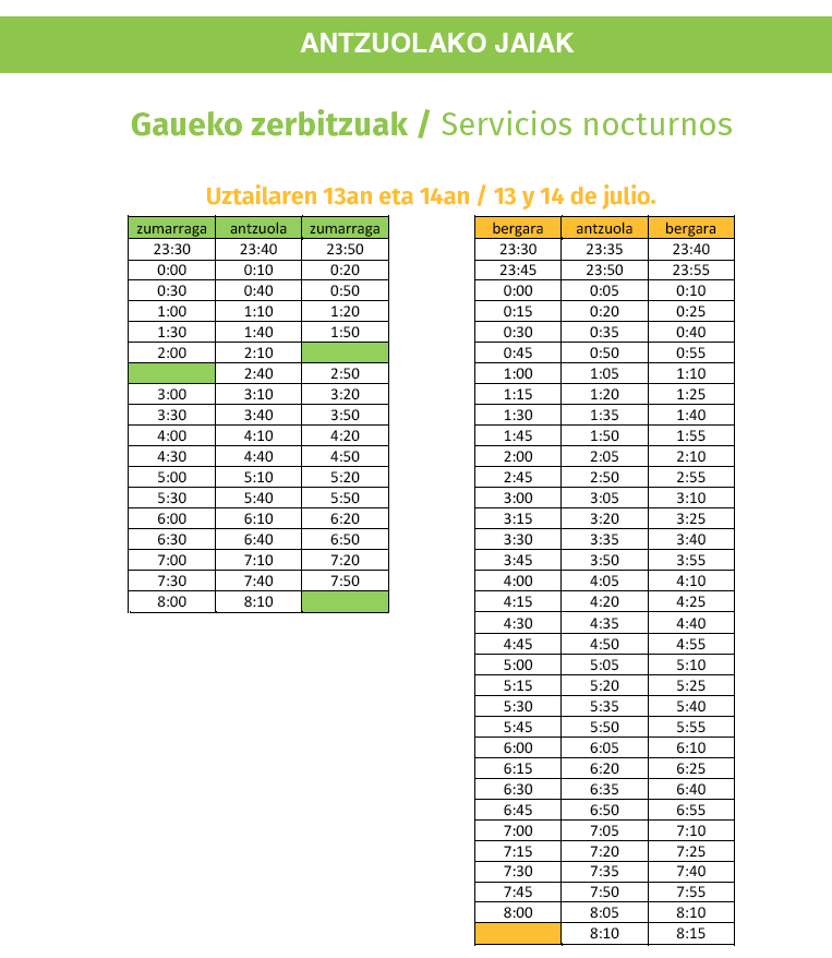 Jaietarako autobus zerbitzua indartu du Lurraldebusek