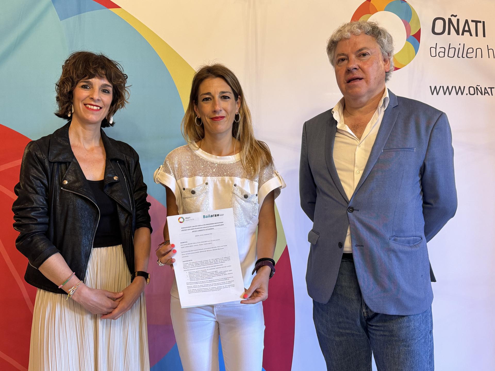 Gauzatu dute hitzarmena Oñatiko Udalak eta Bailara elkarteak