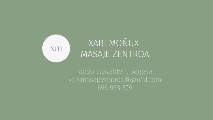 Xabi Moñux masaje zentroa