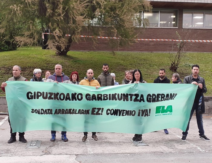 Jarraipen "zabala" izan du Gipuzkoako garbikuntzako lehen greba egunak