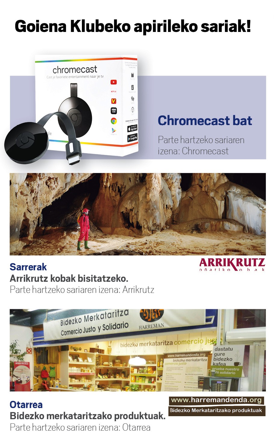 Apirileko sariak