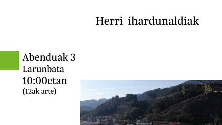 '2030ean, nolako Eskoriatza izan nahi dugu?'