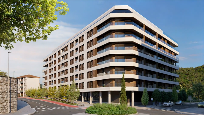 Aurrera doa Arrasateko Legarreko pabiloiak bota eta 80 etxe berri egiteko Amenabarren proiektua