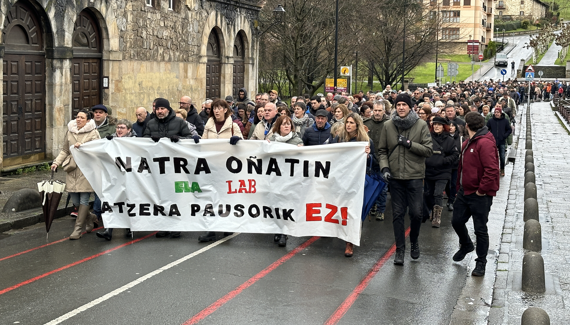 Ozen entzun dira, beste behin, Natrako langileen aldarrikapenak