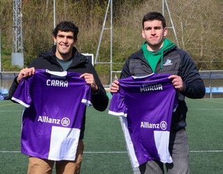 Ander Murua eta Eneko Carrascal omendu dituzte derbian