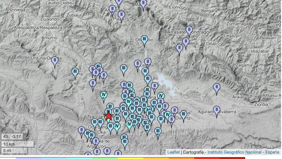 4 graduko lurrikara izan da Araban, eta Leintz bailaran ere nabaritu da