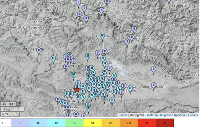 4 graduko lurrikara izan da Araban, eta Leintz bailaran ere nabaritu da