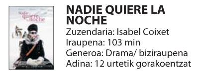 'Nadie quiere la noche'