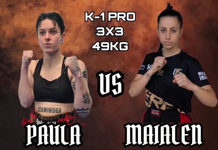 Maialen Gallardok kickboxing borrokaldia du zapatuan Dulantzin