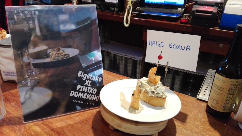 Pintxo lehiaketako publikoaren saria ere Haizea tabernako 'Haize goxua' pintxoak jaso du