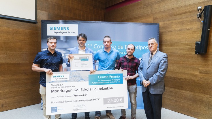 Mondragon Unibertsitateko ikasleak laugarren, 11. Siemens prototipo lehiaketan