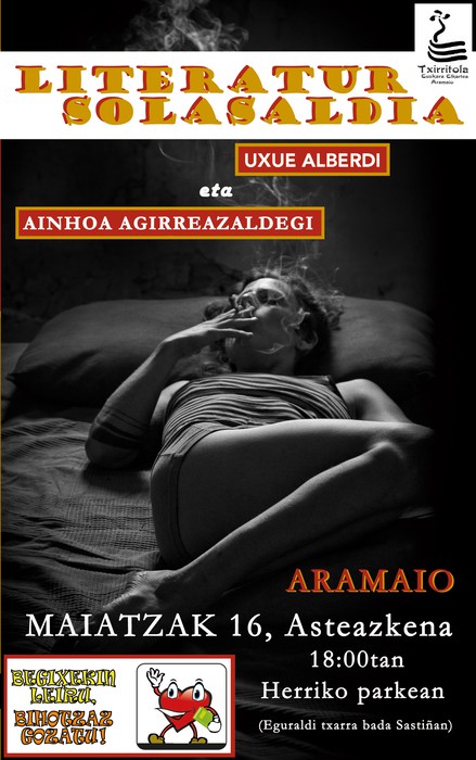 Agirreazaldegi eta Alberdi izango dira literatur solasaldian