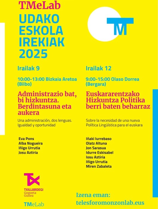 TMeLab Udako Eskola Irekiak